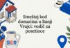 Naslovna ilustracija u vektorskom stilu prikazuje pansion u selu, rekvizite za spa i oznaku na mapi.
