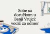 Ilustrovana naslovna kartica sa motivima doručka i enterijera sobe