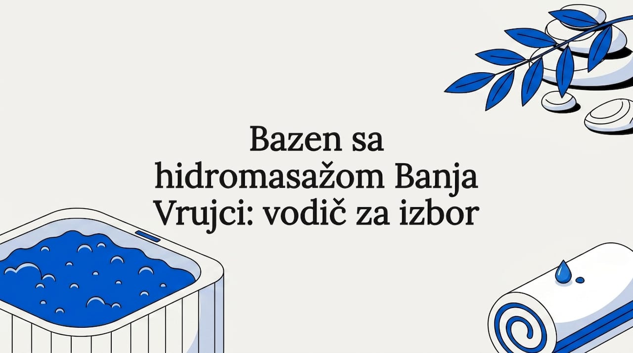 Naslovna kartica sa ilustracijama spa centra i đakuzija