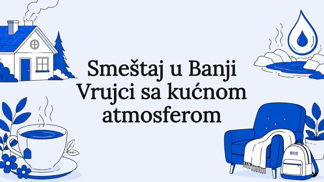 Ilustracija za naslovnu stranu sa toplim, prijatnim motivima doma i simbolima zdravog načina života