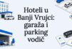 Naslovna ilustracija sa simbolima hotela i parkinga
